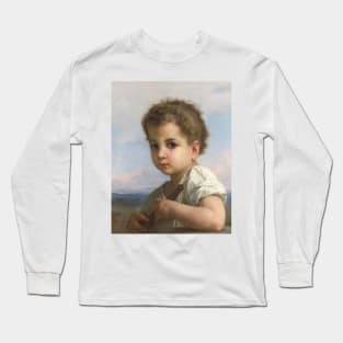 Joueur de Flute by William-Adolphe Bouguereau Long Sleeve T-Shirt